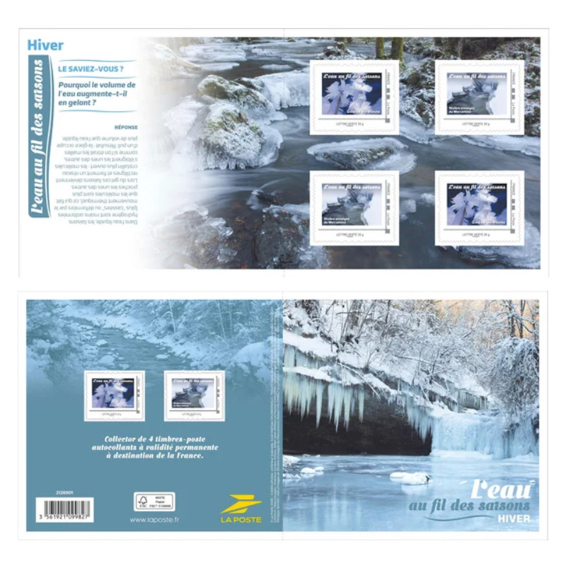 Collector 4 timbres - L'eau au fil des saisons - Hiver.