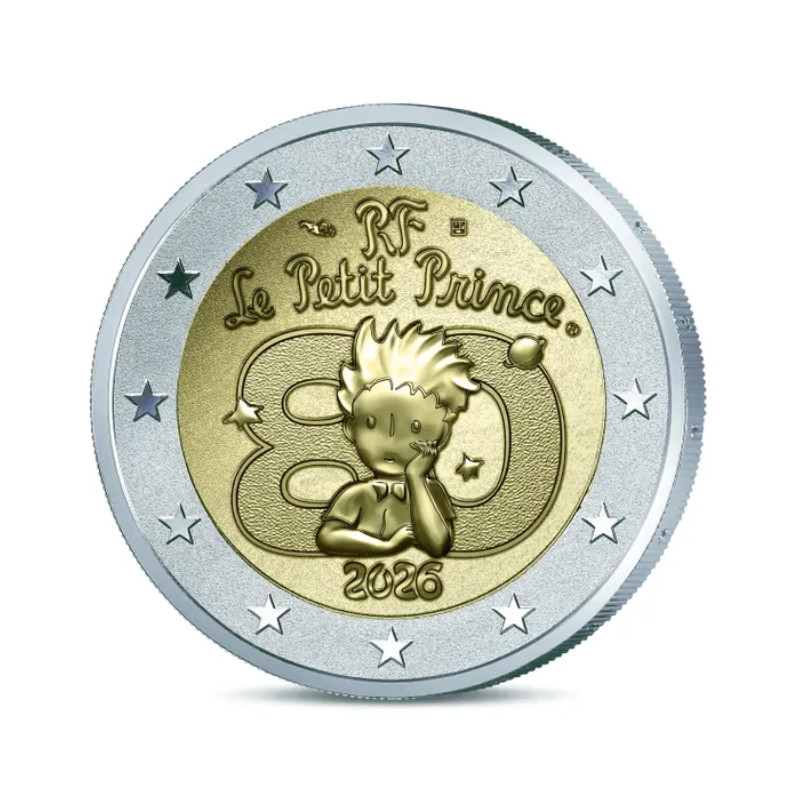 2 euros commémorative France 2026 - Le Petit Prince polissage inversé en coffret BE.