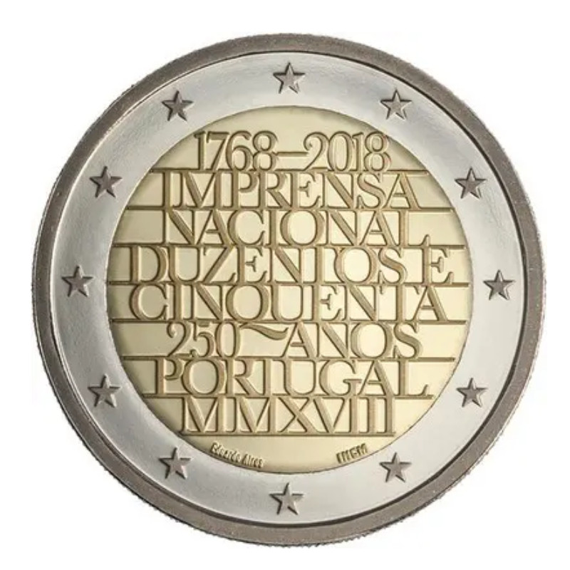 2 euros commémorative Portugal 2018 - Imprimerie nationale.