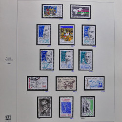 Collection timbres de France 1986-1989 neufs** et oblitérés complet en album Safe.