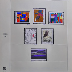 Collection timbres de France 1986-1989 neufs** et oblitérés complet en album Safe.