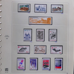 Collection timbres de France 1986-1989 neufs** et oblitérés complet en album Safe.