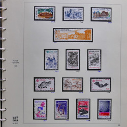 Collection timbres de France 1986-1989 neufs** et oblitérés complet en album Safe.