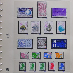 Collection timbres de France 1986-1989 neufs** et oblitérés complet en album Safe.