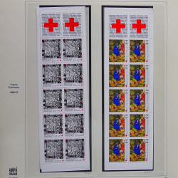 Collection timbres de France 1986-1989 neufs** et oblitérés complet en album Safe.