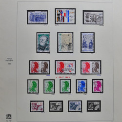 Collection timbres de France 1986-1989 neufs** et oblitérés complet en album Safe.