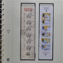 Collection timbres de France 1986-1989 neufs** et oblitérés complet en album Safe.
