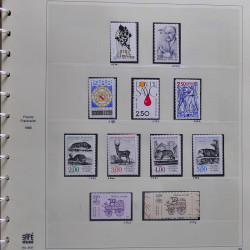 Collection timbres de France 1986-1989 neufs** et oblitérés complet en album Safe.