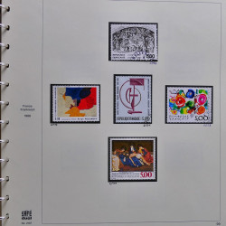 Collection timbres de France 1986-1989 neufs** et oblitérés complet en album Safe.