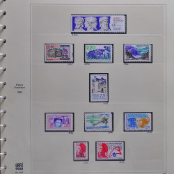 Collection timbres de France 1986-1989 neufs** et oblitérés complet en album Safe.