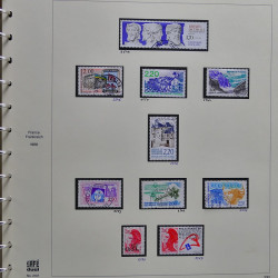 Collection timbres de France 1986-1989 neufs** et oblitérés complet en album Safe.