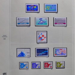 Collection timbres de France 1986-1989 neufs** et oblitérés complet en album Safe.