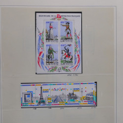 Collection timbres de France 1986-1989 neufs** et oblitérés complet en album Safe.