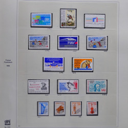 Collection timbres de France 1986-1989 neufs** et oblitérés complet en album Safe.