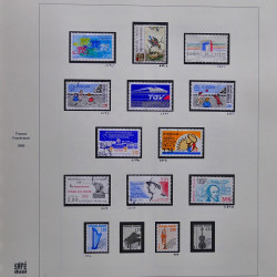 Collection timbres de France 1986-1989 neufs** et oblitérés complet en album Safe.