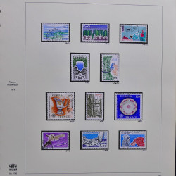 Collection timbres de France 1976-1979 neufs** et oblitérés complet en album Safe.