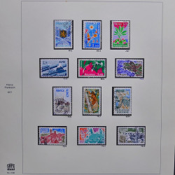 Collection timbres de France 1976-1979 neufs** et oblitérés complet en album Safe.