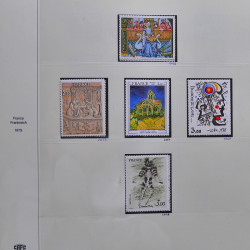 Collection timbres de France 1976-1979 neufs** et oblitérés complet en album Safe.