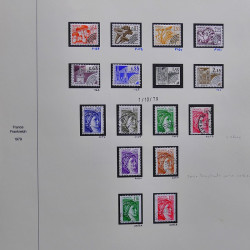 Collection timbres de France 1976-1979 neufs** et oblitérés complet en album Safe.