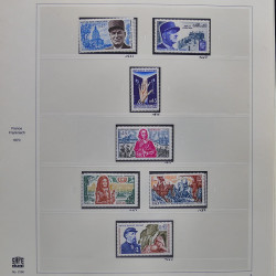 Collection timbres de France 1970-1975 neufs** et oblitérés complet en album Safe.
