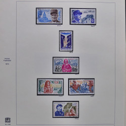 Collection timbres de France 1970-1975 neufs** et oblitérés complet en album Safe.