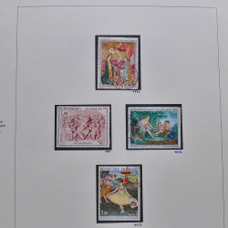 Collection timbres de France 1970-1975 neufs** et oblitérés complet en album Safe.