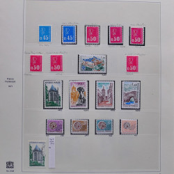 Collection timbres de France 1970-1975 neufs** et oblitérés complet en album Safe.