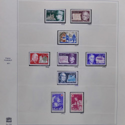 Collection timbres de France 1970-1975 neufs** et oblitérés complet en album Safe.