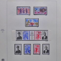 Collection timbres de France 1970-1975 neufs** et oblitérés complet en album Safe.