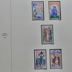Collection timbres de France 1970-1975 neufs** et oblitérés complet en album Safe.