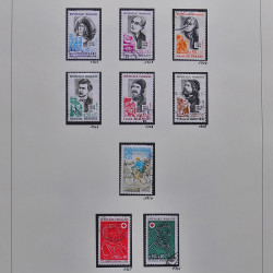 Collection timbres de France 1970-1975 neufs** et oblitérés complet en album Safe.