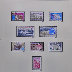 Collection timbres de France 1970-1975 neufs** et oblitérés complet en album Safe.