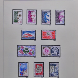 Collection timbres de France 1970-1975 neufs** et oblitérés complet en album Safe.