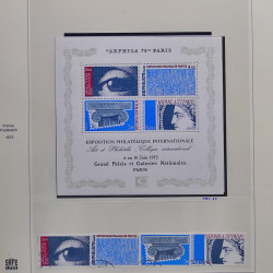 Collection timbres de France 1970-1975 neufs** et oblitérés complet en album Safe.