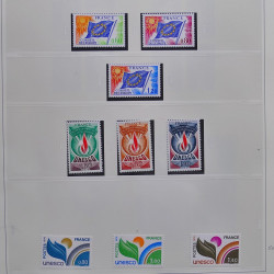 Collection timbres de France 1970-1975 neufs** et oblitérés complet en album Safe.
