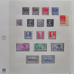 Collection timbres de France 1929-1946 neufs et oblitérés en album Safe.
