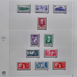 Collection timbres de France 1929-1946 neufs et oblitérés en album Safe.