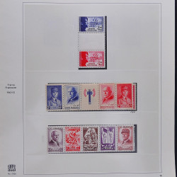 Collection timbres de France 1929-1946 neufs et oblitérés en album Safe.