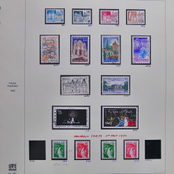 Collection timbres de France 1980-1985 neufs** et oblitérés complet en album Safe.