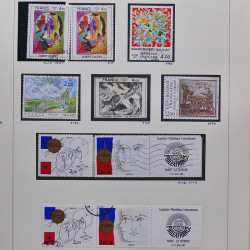 Collection timbres de France 1980-1985 neufs** et oblitérés complet en album Safe.