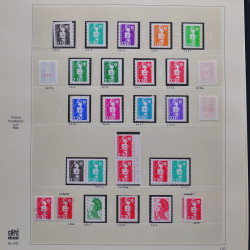 Collection timbres de France 1990-1994 neufs** et oblitérés complet en album Safe.