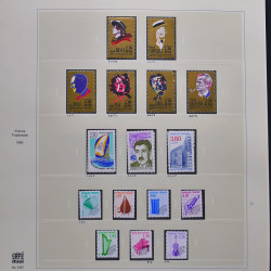 Collection timbres de France 1990-1994 neufs** et oblitérés complet en album Safe.