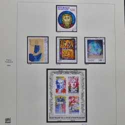 Collection timbres de France 1990-1994 neufs** et oblitérés complet en album Safe.