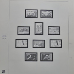 Collection timbres de France 1990-1994 neufs** et oblitérés complet en album Safe.