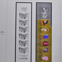 Collection timbres de France 1990-1994 neufs** et oblitérés complet en album Safe.
