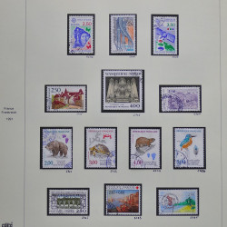 Collection timbres de France 1990-1994 neufs** et oblitérés complet en album Safe.