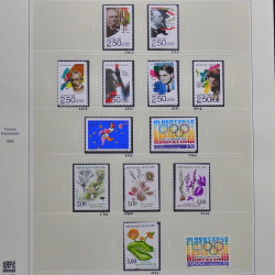 Collection timbres de France 1990-1994 neufs** et oblitérés complet en album Safe.