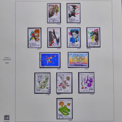 Collection timbres de France 1990-1994 neufs** et oblitérés complet en album Safe.