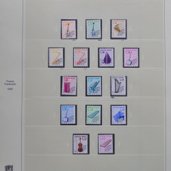 Collection timbres de France 1990-1994 neufs** et oblitérés complet en album Safe.