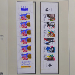 Collection timbres de France 1990-1994 neufs** et oblitérés complet en album Safe.